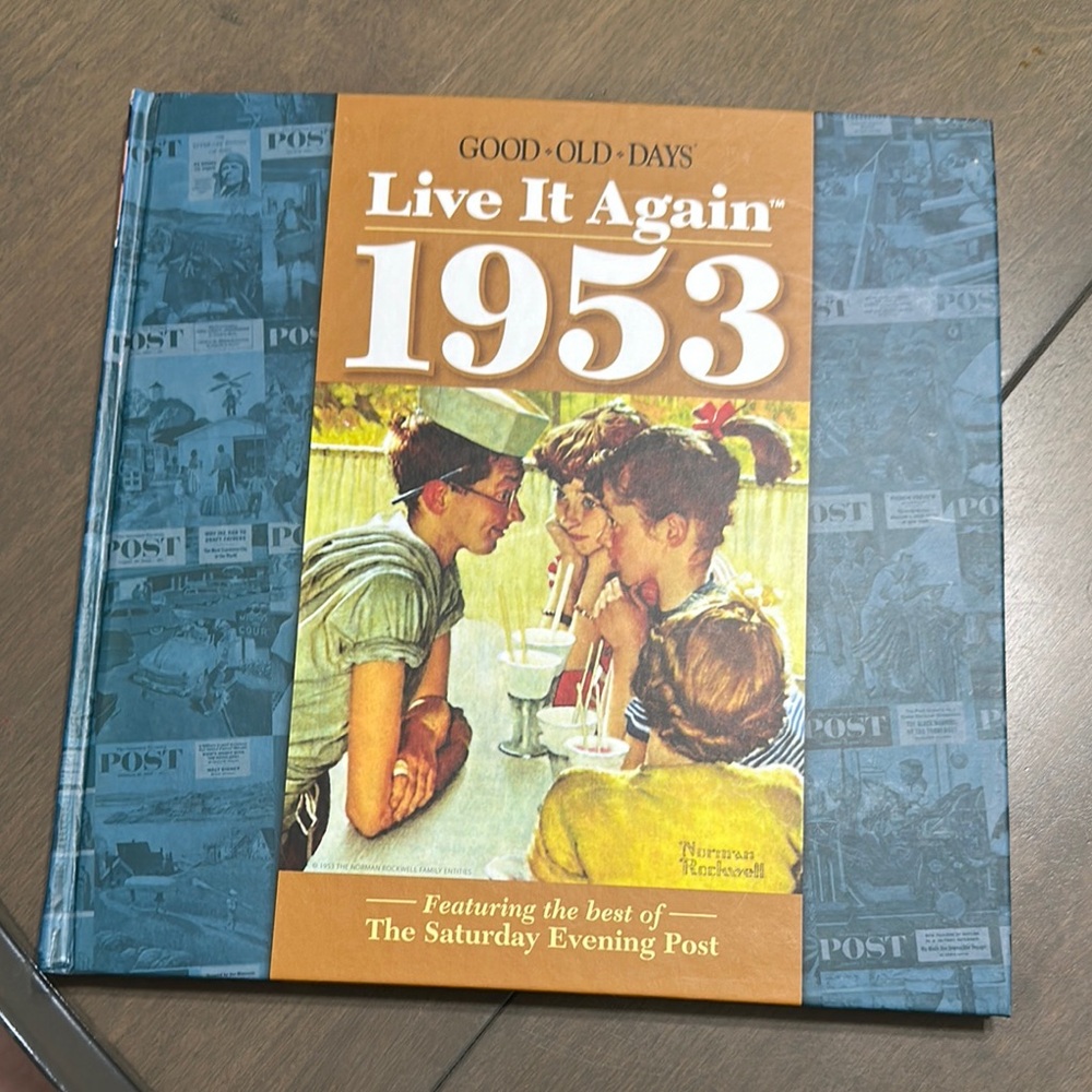 Live It Again 1953 Coffee Table Book - Blue and Orange